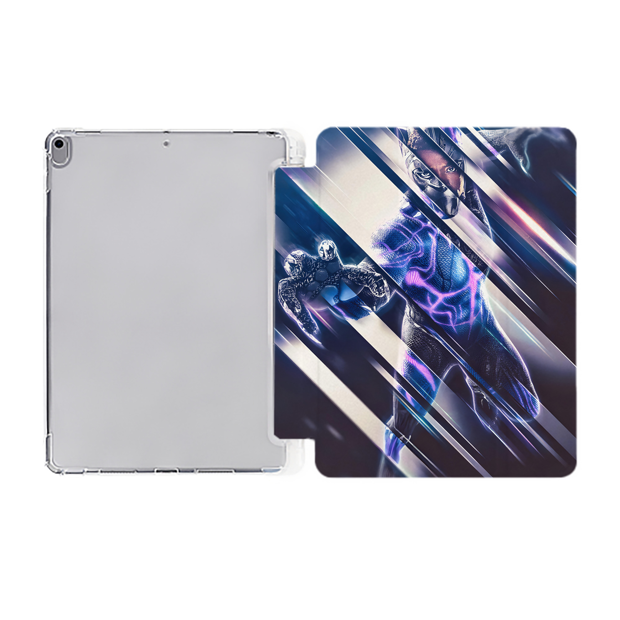 （画像用） アベンジャーズ The Avengers IPad ケース ペン収納付き 三つ折りスタンド PUレザー×シリコン 対応機種9.5/10.5/10.9インチ
